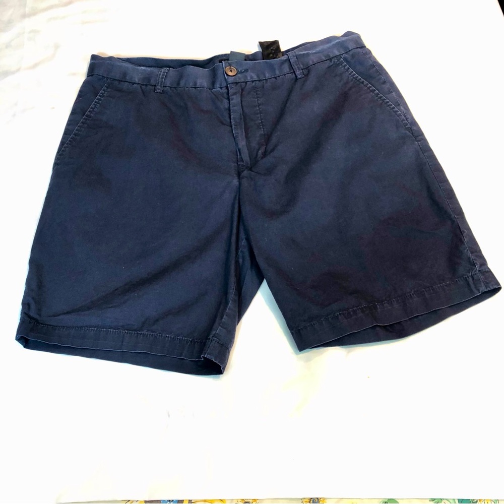 H&M Mens Blue Flat Front Shorts